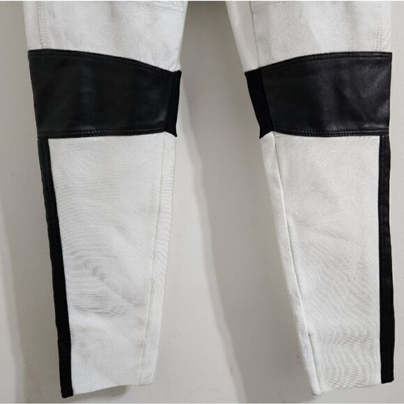Mistress Rocks Los Angeles PU Black and White Pants Size M - Picture 7 of 11